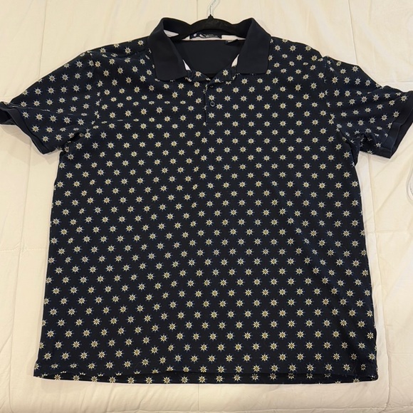 Ben Sherman Other - Blue and White Polo Shirt with Classic Collar and Stylish Pattern